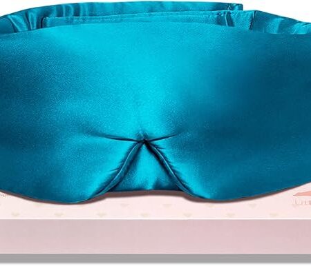 Silk Sleep Mask for Side Sleeper, Eye Mask Sleeping for Women Men 100% 22 Momme Pure  Silk, Face-Hugging Padded Eye Cover for Sleeping with Adjustable Band (Pink)