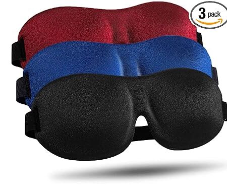 Sleep Mask for Side Sleeper 3 Pack, Blackout 3D Eye Mask for Sleeping, Night Blindfold for Men Women