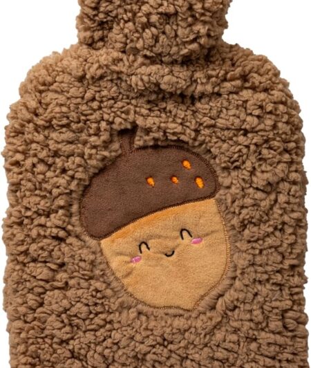 Hot Water Bottle with Super Soft Cover | UK Safety Tested | Leakproof | 1.7 L Large | Hot Water Bottle with Cover for Neck, Shoulder, Hand Feet Warmer, Ideal for Women, Men (Light Pink)