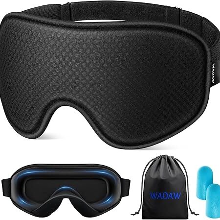 Sleep Mask for Men Women: Blackout Eye Masks for Sleep - 3D Breathable Soft Comfortable Eye Mask for Travel - Adjustable Light Blocking Night Masks for Sleeping